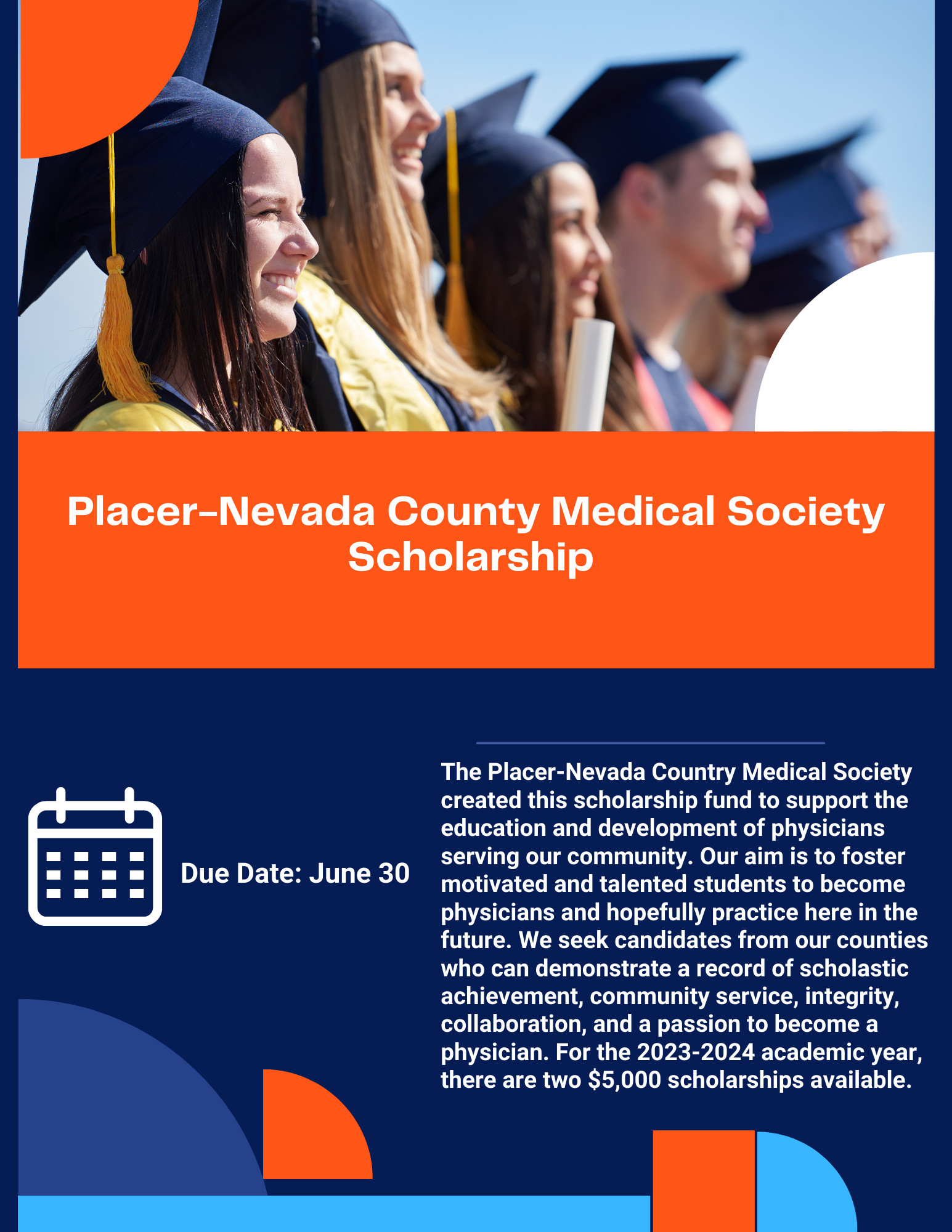Flyer about PNCMS Scholarship opportunity